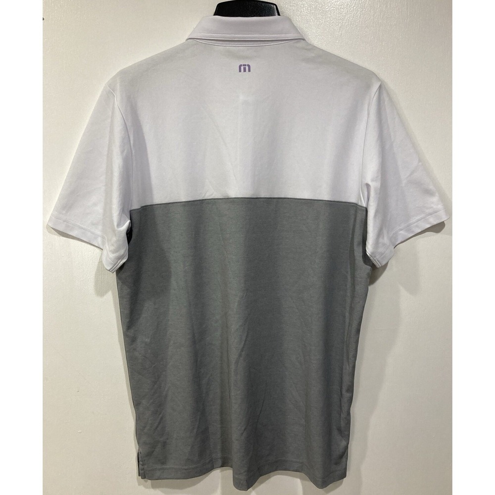 Men's Travis Mathew First Timer Golf Polo Shirt 1MAA397 2XL White Gray NEW - Picture 6 of 9